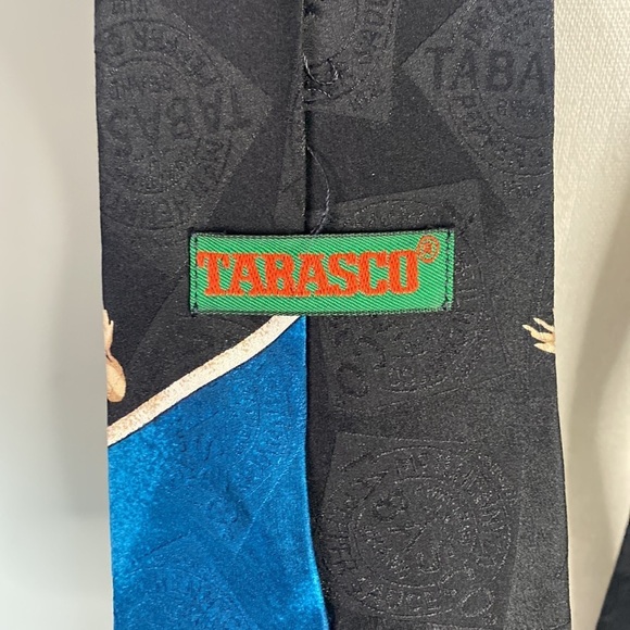 Tabasco Hot Sauce Basketball Vintage 90s 100% Silk Men’s Tie - Picture 3 of 4